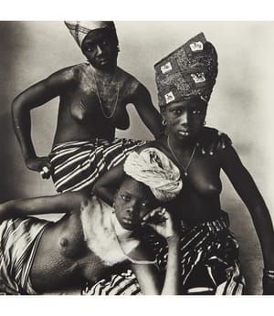 Artwork Title: Three Dahomey Girls, one reclining