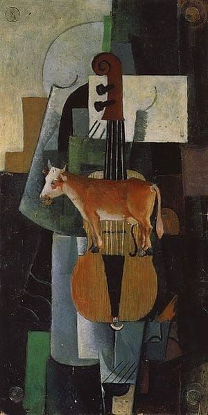 Artwork Title: Cow and Violin