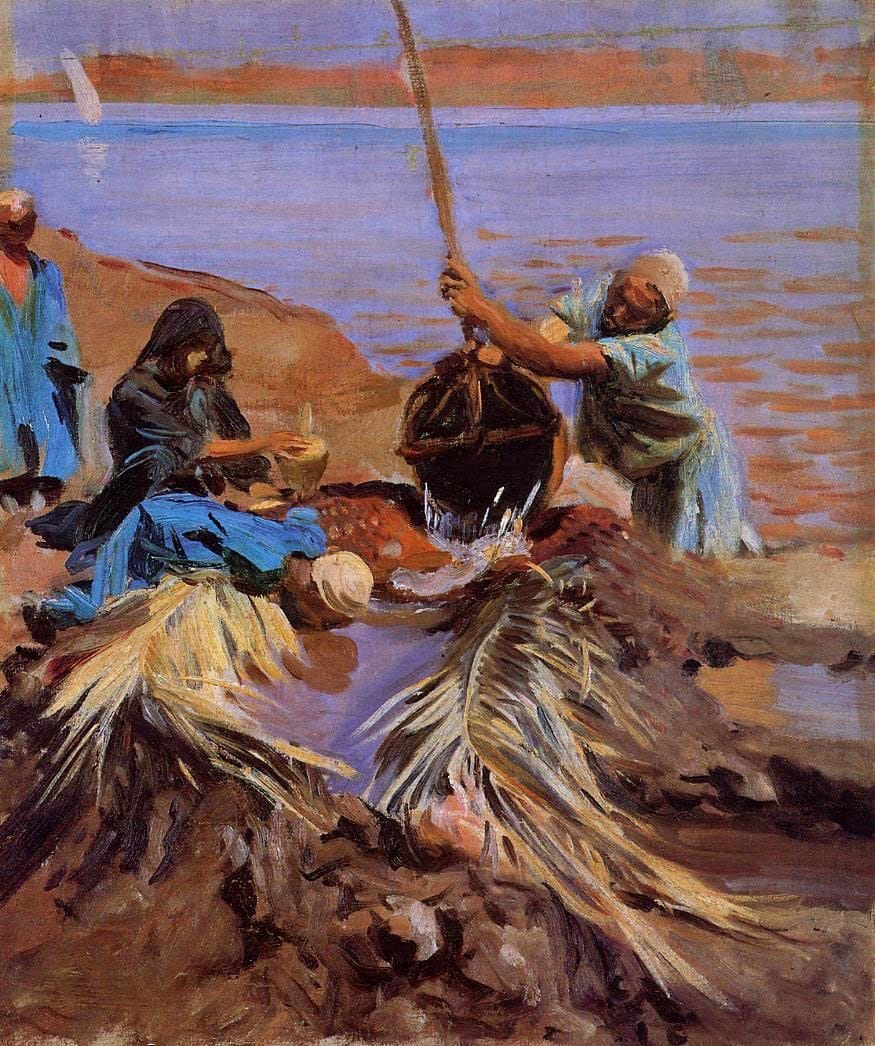 Artwork Title: Egyptians Raising Water from the Nile