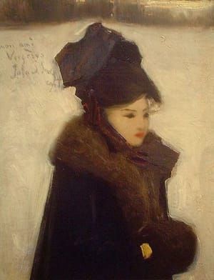 Artwork Title: Woman with Furs (aka Portrait of D. Vergeses)