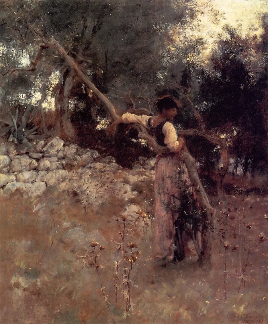 Artwork Title: Capri Girl (or Among The Olive Trees, Capri)