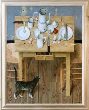 Artwork Title: Poes onder tafel (Cat under the Table)