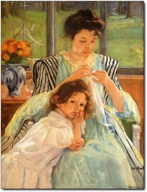 Artwork Title: Young Mother Sewing
