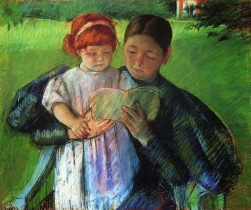 Artwork Title: Nurse Reading to a Little Girl