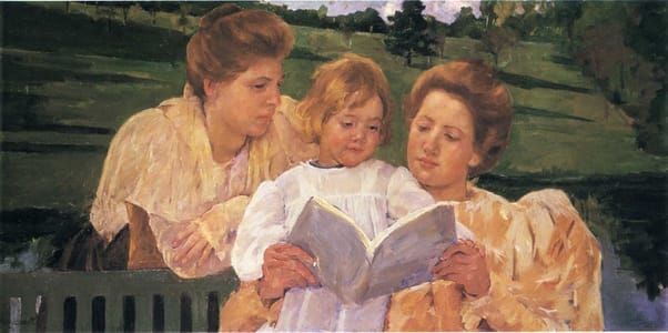 Artwork Title: Family Group Reading