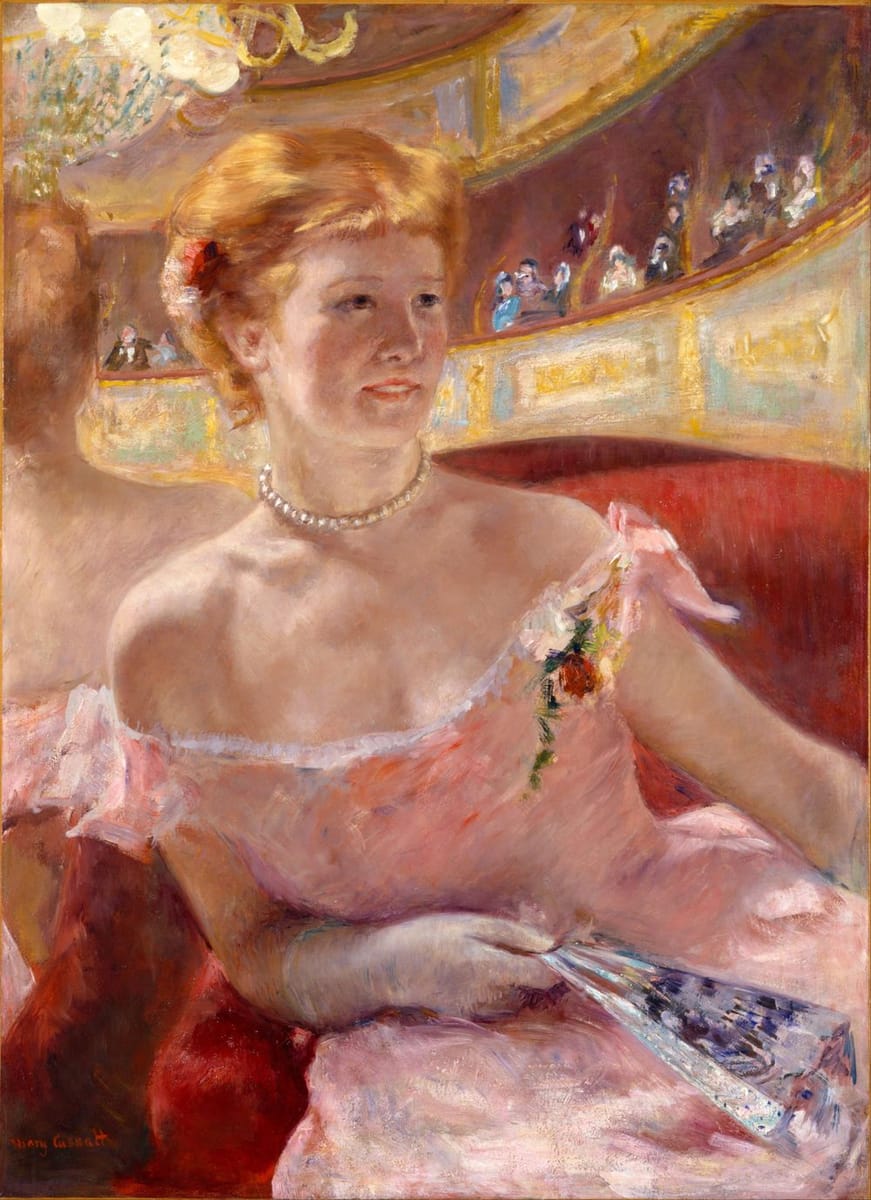 Artwork Title: Woman with a Pearl Necklace in a Loge