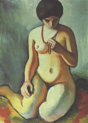 Artwork Title: Female Nude with Coral Necklace