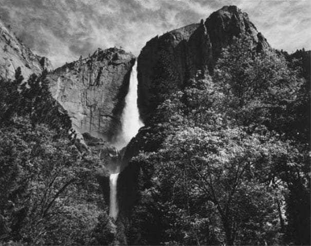 Artwork Title: Yosemite Falls and Yosemite Point, 1932 Gelatin silver print, printeds. 10 3/4 x 13 1/2 in. (27.3 x 