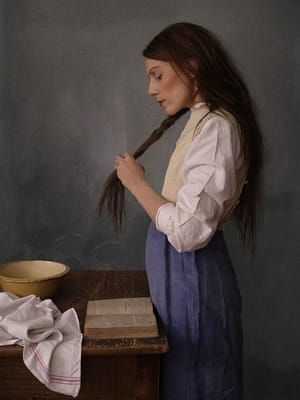 Artwork Title: Mädchen, Die Haare Flechtend