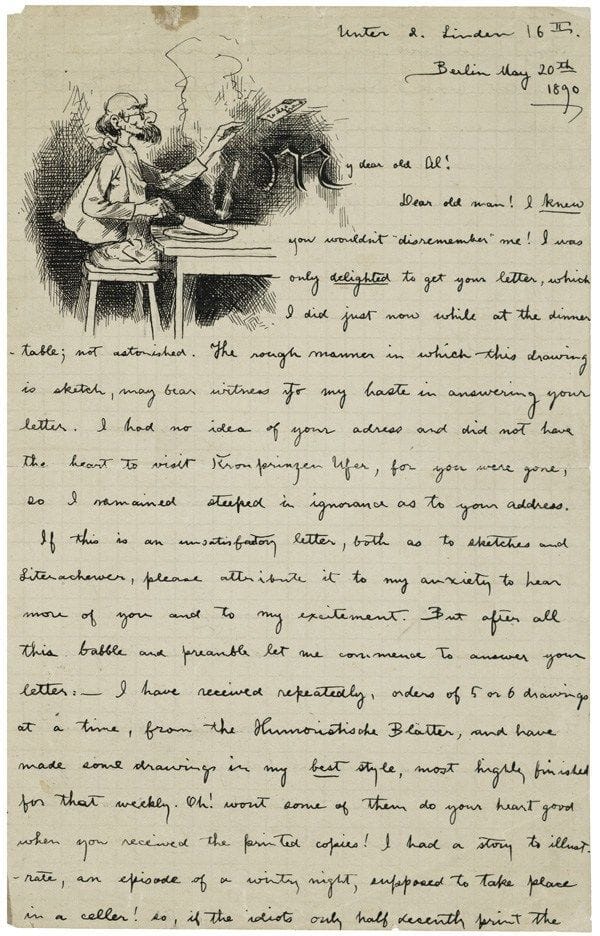 Artwork Title: Letter from Lyonel Feininger to Alfred Churchill, May 20