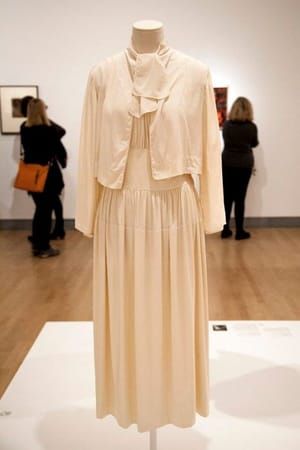 Artwork Title: Dress and Bolero Jacket, circa 1920s Cream silk