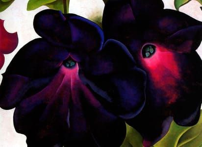 Artwork Title: Black and Purple Petunias