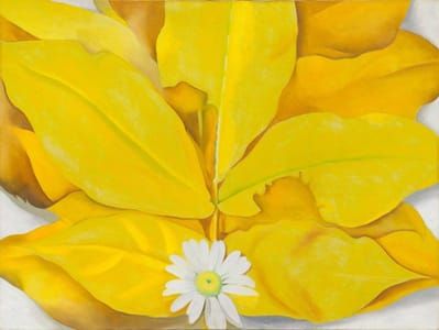 Artwork Title: Yellow Hickory Leaves With Daisy