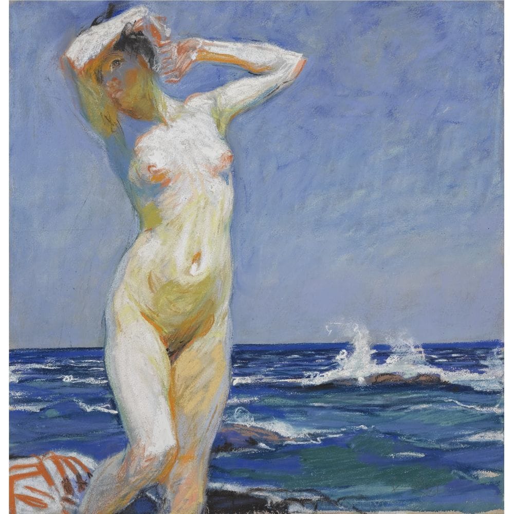 Artwork Title: Nude Girl At The Seaside (Akt Na Mořském Pobřeží)