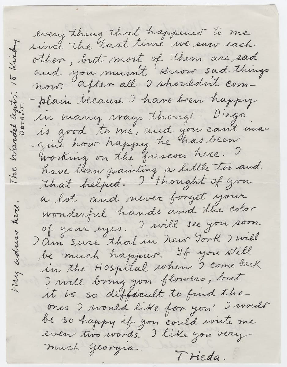 Artwork Title: Letter to Georgia O'Keeffe