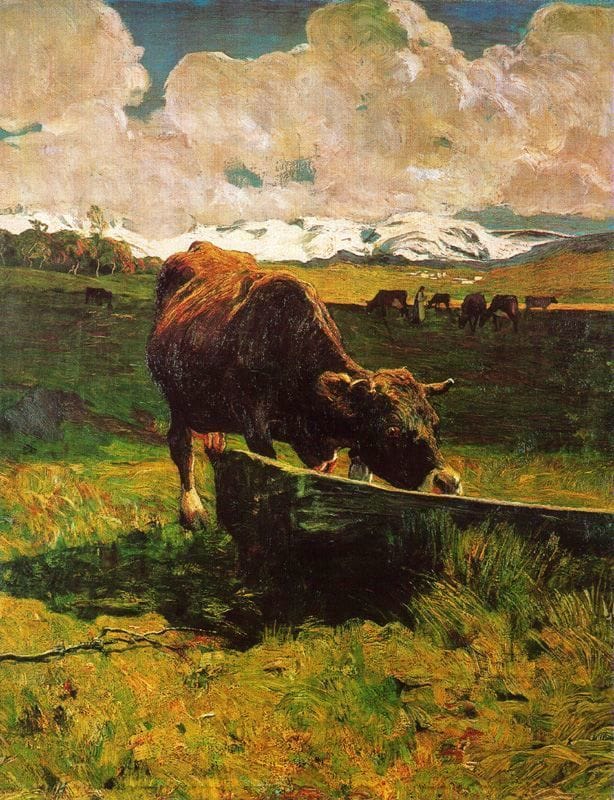 Artwork Title: Cow Drinking Water