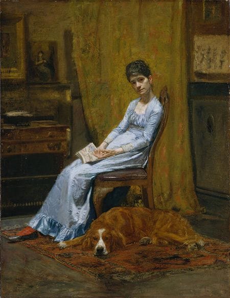 Artwork Title: The Artist's Wife and his Setter Dog