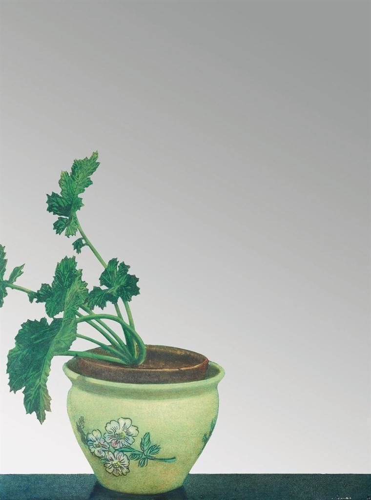 Artwork Title: Vaso con pianta verde (Vase with Plant)