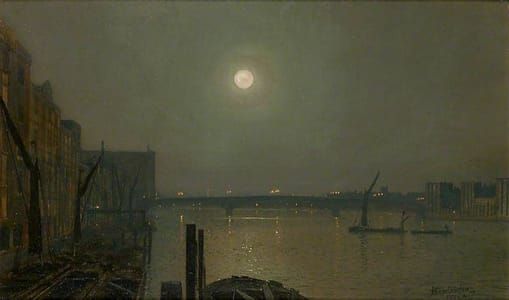 Artwork Title: View of Battersea Bridge at Night