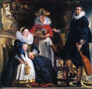 Artwork Title: Self-Portrait with Wife and Daughter Elizabeth