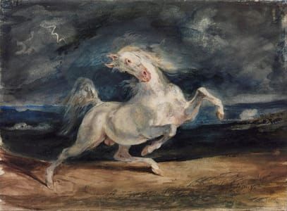 Artwork Title: Horse Frightened by Lightning