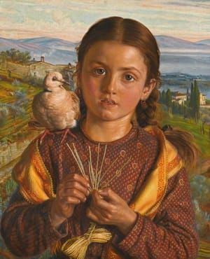 Artwork Title: Tuscan Girl Plaiting Straw