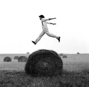 Artwork Title: Don Jumping Over Hay Roll No. 1, Monkton, Maryland