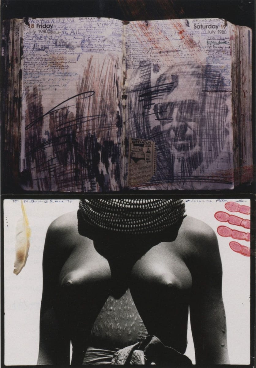 Artwork Title: Diary Page (July 18-19) and Young Bride in Turkanaland (Diptych)