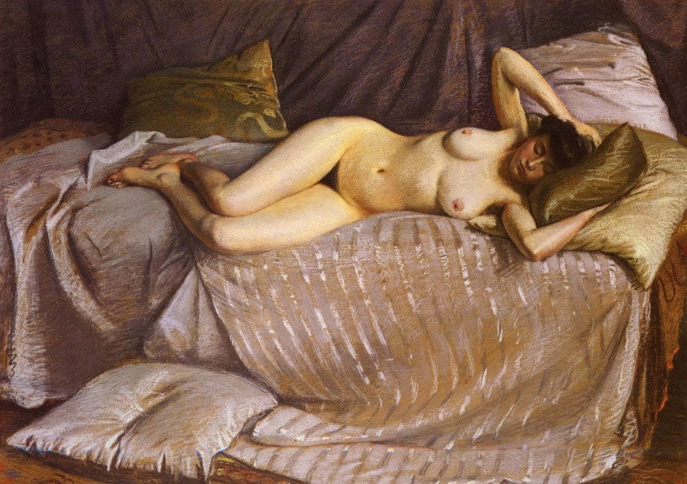 Artwork Title: Nude Lying on a Couch