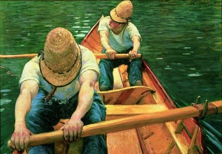 Artwork Title: Oarsmen Rowing On The Yerres