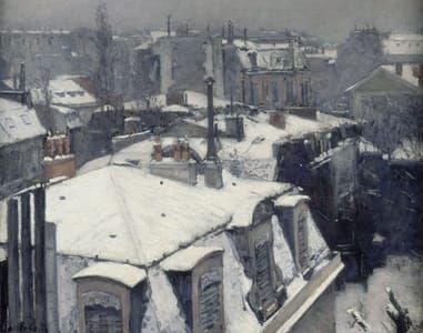 Artwork Title: Rooftops In The Snow