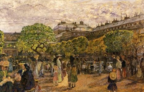 Artwork Title: The Athenaeum - An Afternoon In The Gardens Of The Palais Royal