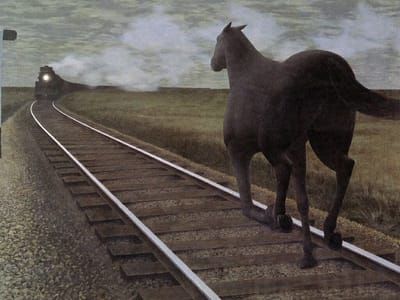 Artwork Title: Horse and Train