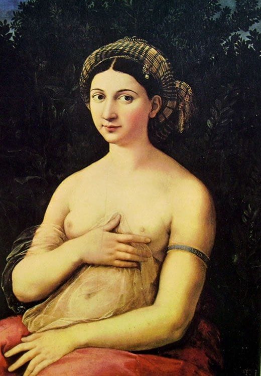 Artwork Title: La Fornarina (1518-20) _ Roma, Galleria Borghese a