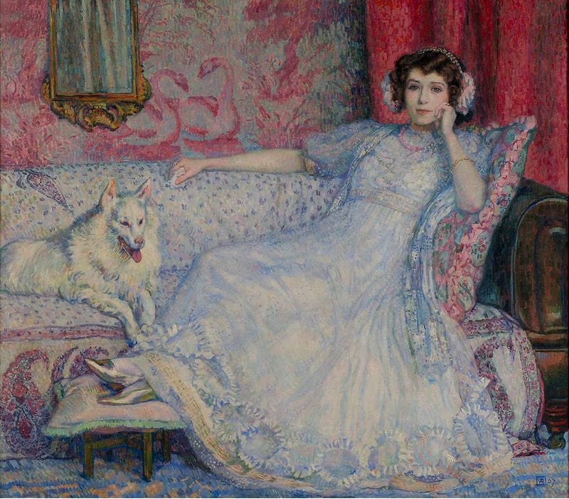Artwork Title: Lady in White (Portrait of Madame Helene Keller)