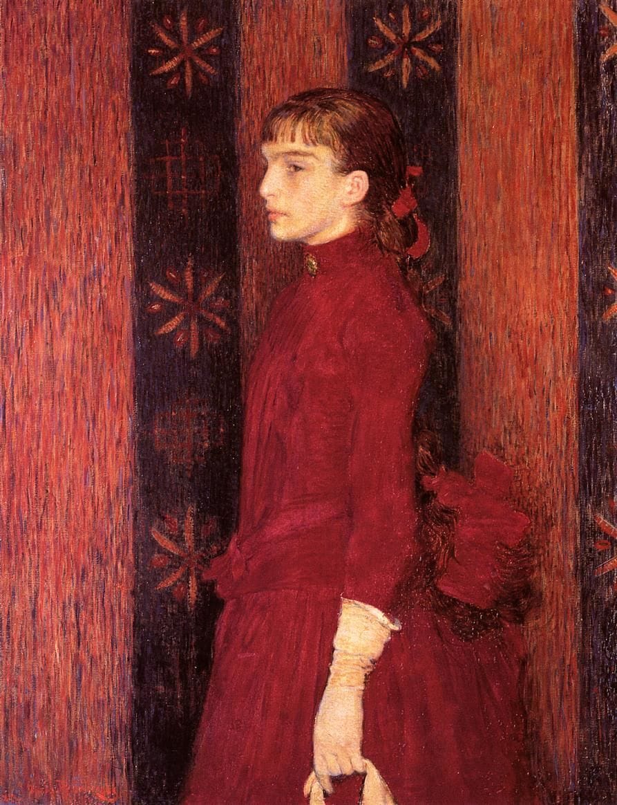 Artwork Title: Portrait Of A Young Girl In Red