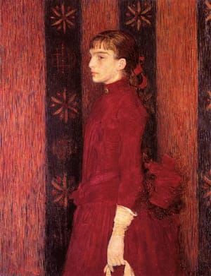 Artwork Title: Portrait Of A Young Girl In Red