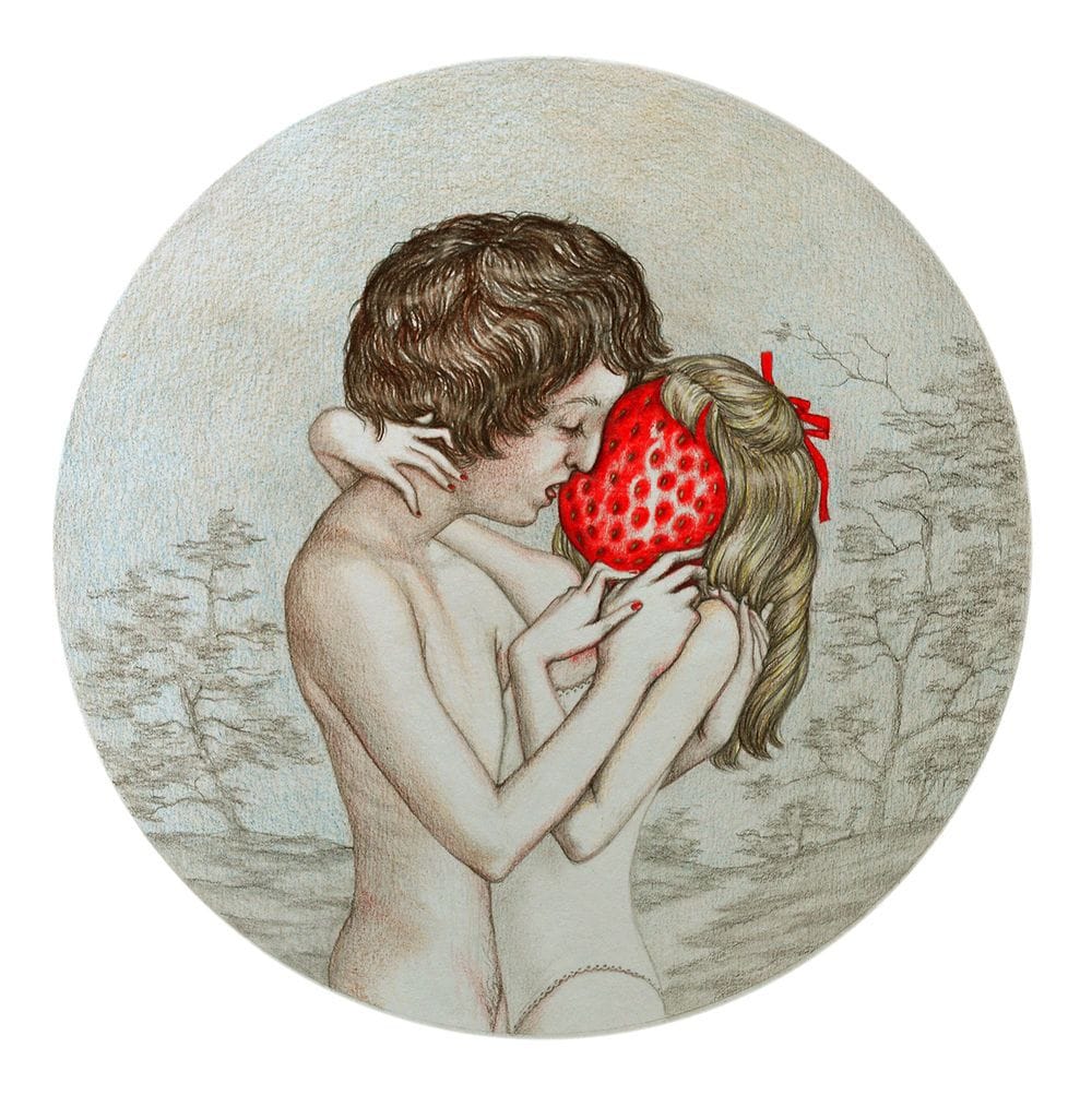 Artwork Title: The First Kiss Of The Wild Strawberry