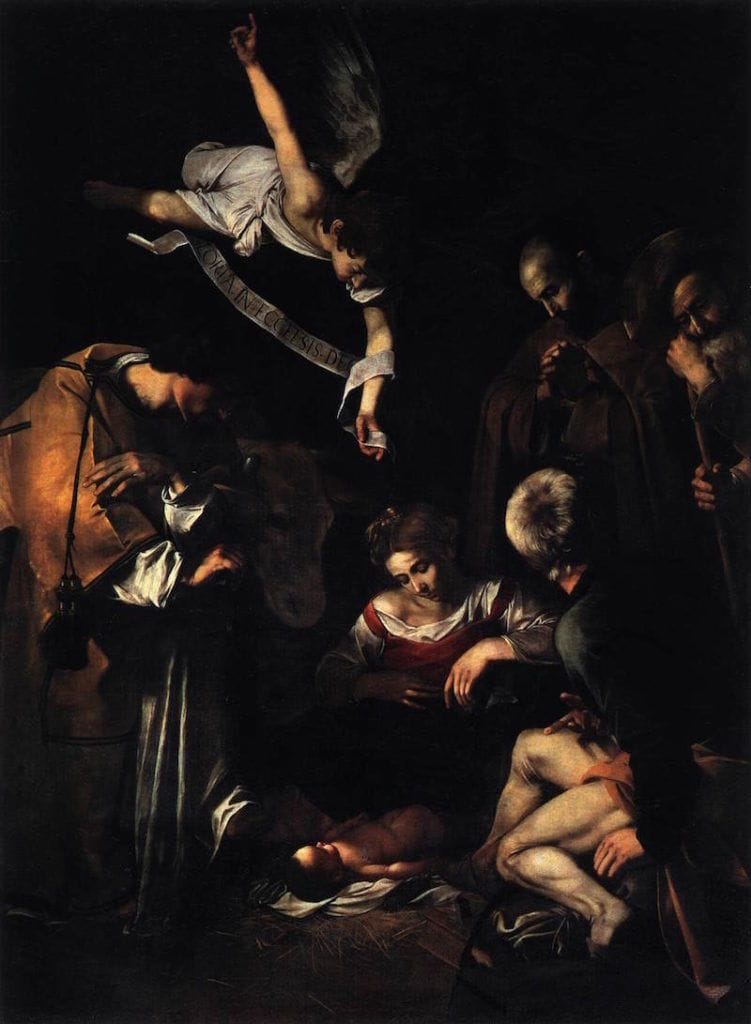 Artwork Title: Nativity with St. Francis and St. Lawrence