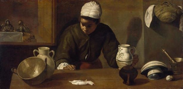 Artwork Title: Kitchen Maid with the Supper at Emmaus
