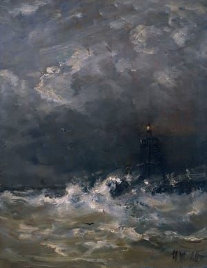 Artwork Title: Lighthouse in the Surf
