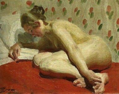 Artwork Title: Female Nude Reading