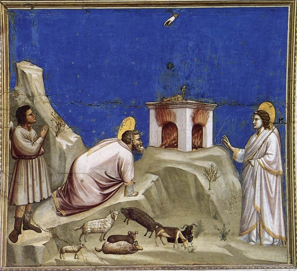 Artwork Title: Fresco cycle in the Cappella Scrovegni; No. 4 Scenes from the Life of Joachim: 4. Joachim's Sacrific