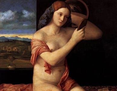 Artwork Title: Woman Facing into the Mirror