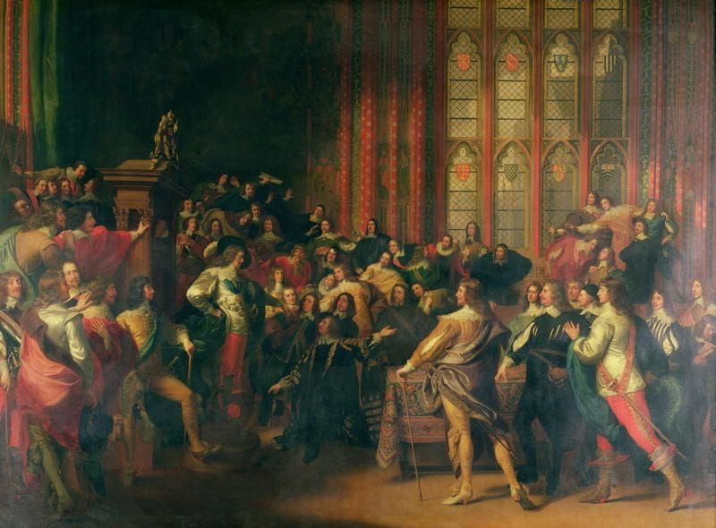Artwork Title: Charles I (1600-49) Demanding the Five Members in the House of Commons in 1642