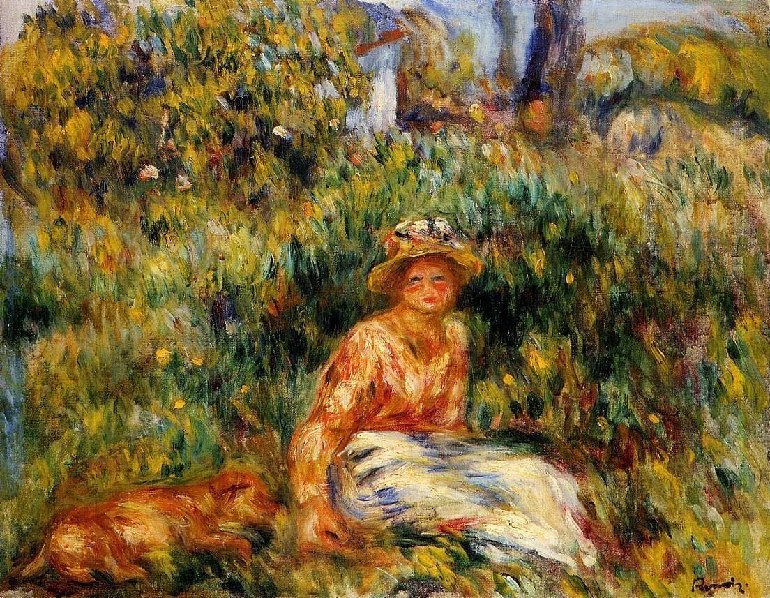 Artwork Title: Young woman in a garden