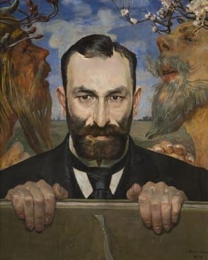 Artwork Title: Portrait of Feliks Jasieński with the Portfolio
