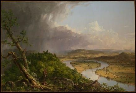 Artwork Title: View from Mount Holyoke, Northampton, Massachusetts, after a Thunderstorm—The Oxbow