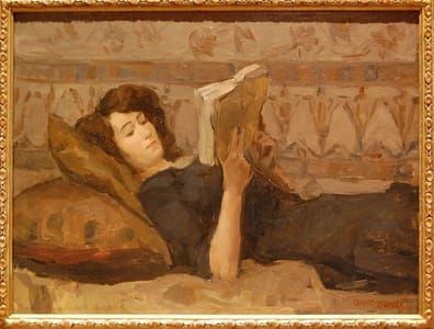 Artwork Title: Meisje Lezend Op Het Divan = Girl Reading on a Divan