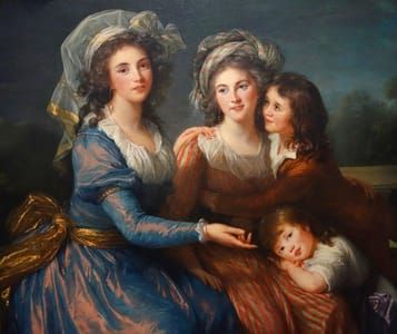 Artwork Title: The Marquise de Pezay and the Marquise de Rougé with Her Sons Alexis and Adrien